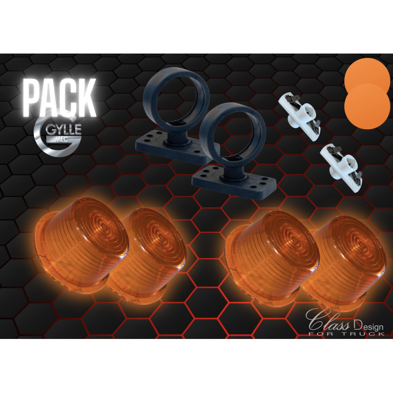 Pack 2 Bouliches Gylle à Ampoule Orange / Orange