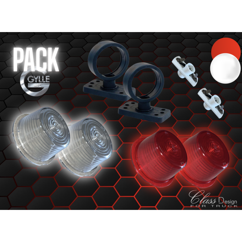 Pack 2 Bouliches Gylle à Ampoule Rouge / Transparent