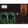 Pack 2 Gyrophares à Ampoule + 2 Cabochons Vert