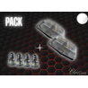 Pack 2 Double-Ampoules Blanc + 4 BA15S à LED Éclairage Blanc