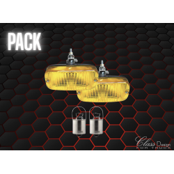 Pack 2 Talmu Jaune + 2 BA15S R10W