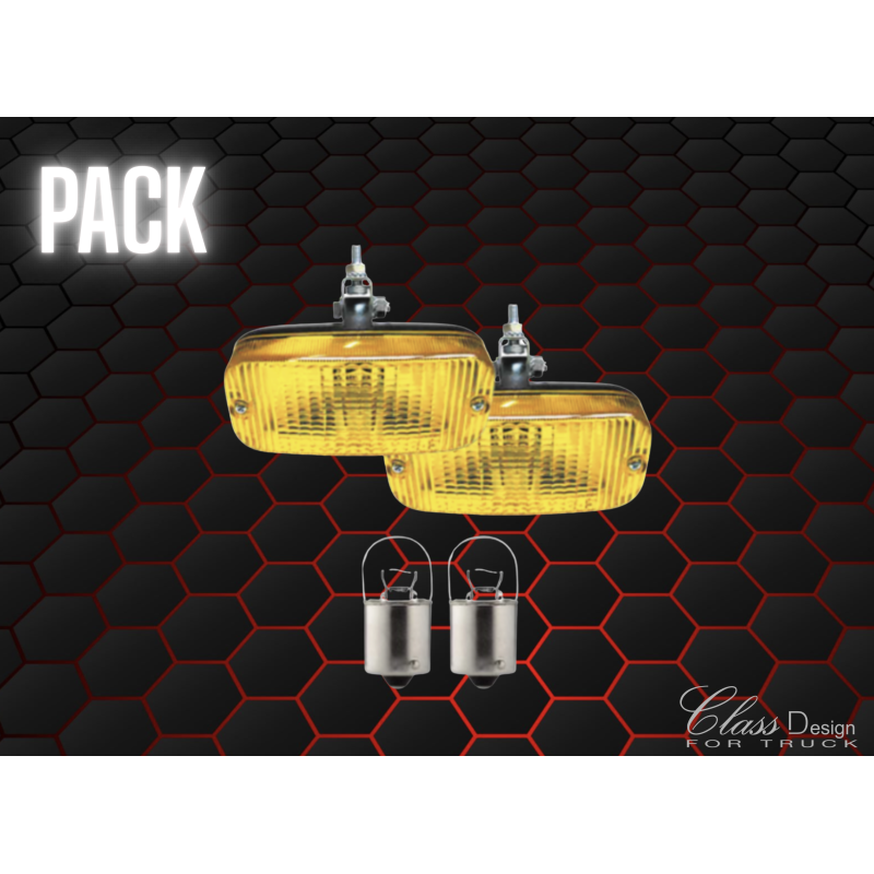 Pack 2 Talmu Jaune + 2 BA15S R10W