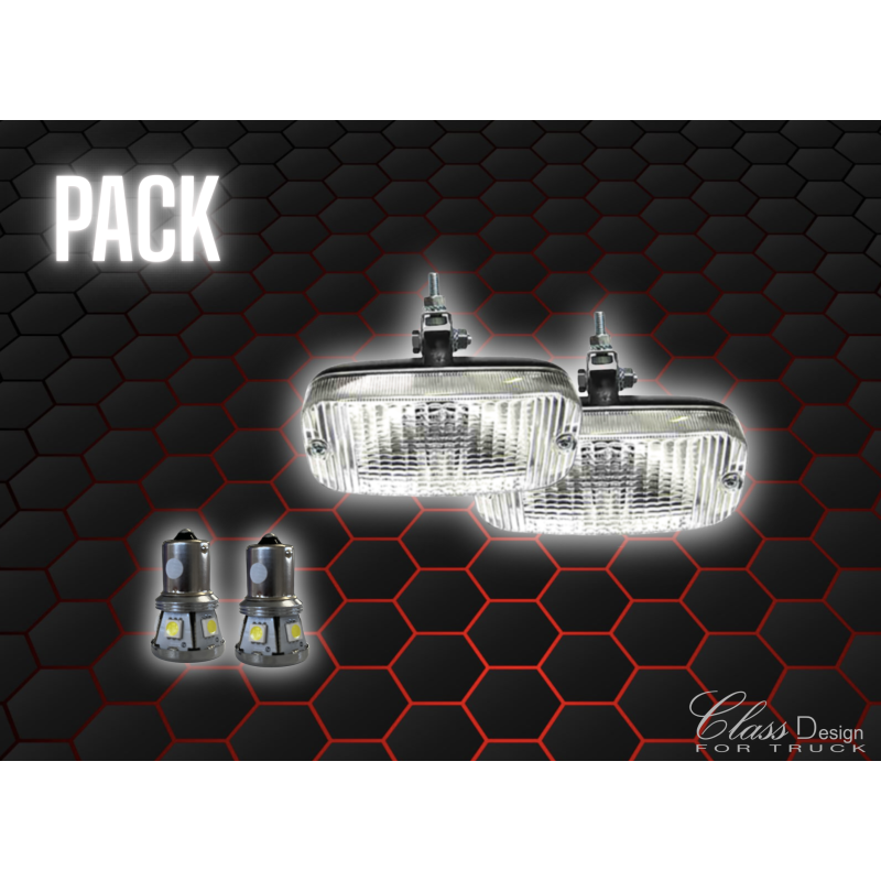 Pack 2 Talmu Blanc + 2 BA15S à LED Éclairage Blanc