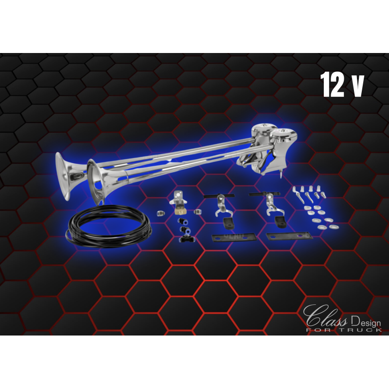 Kit 2 trompes 55 et 55 cm 12V