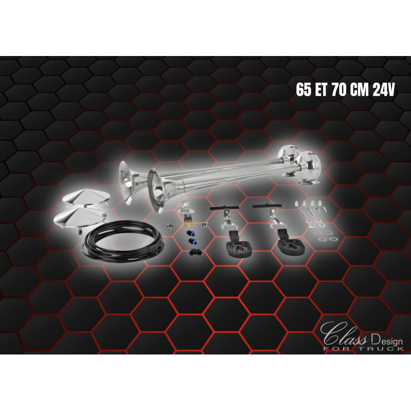 Kit 2 trompes 65 et 70 cm 24V