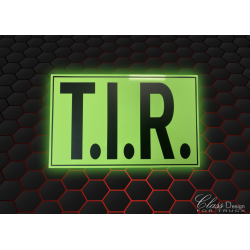 PLAQUE T.I.R - 60X25cm - VERT/NOIR