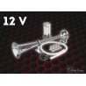 Klaxon pneumatique double avec compresseur 12 V Chrome - kit complet