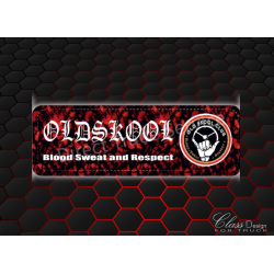 Tapis de tableau de bord peluche danoise Rouge Oldskool