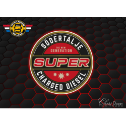 STICKERS SUPER SÖDERTÄLJE CHARGED  DIESEL