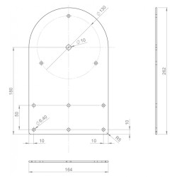 support droit inox pour gyrophare