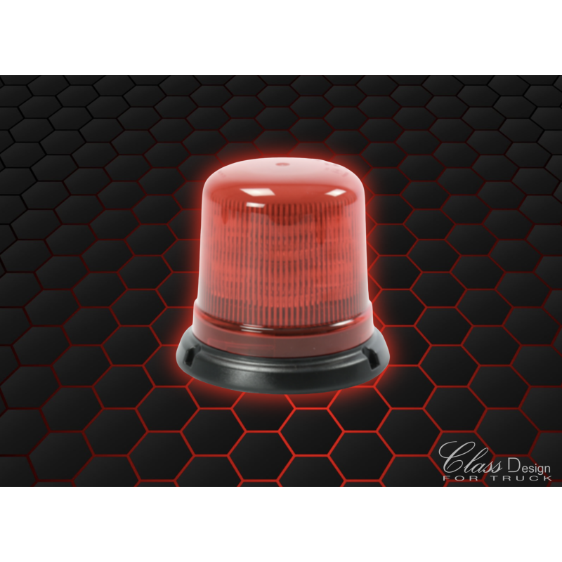 Gyrophare | LED | fixation 3 boulons | 12-24V | rouge