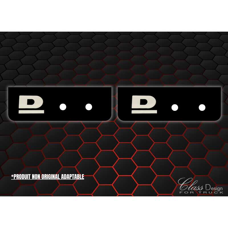 Bavette avant DAF Noir/Blanc 3D