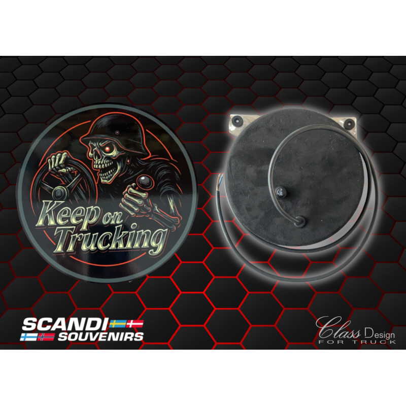 ENSEIGNE DE PARE BRISE KEEP ON TRUCKING