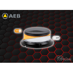 Gyrophare à led 3 boulons 12/24 volts transparent/orange