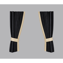 RIDEAUX ALCANTARA NOIR REBORD DELUXE BEIGE