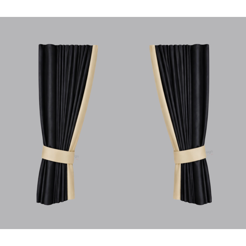 RIDEAUX ALCANTARA NOIR REBORD DELUXE BEIGE