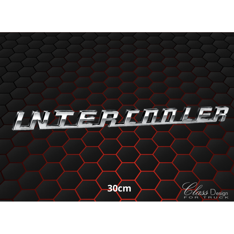 Logo INTERCOOLER alu chromée - 30cm