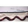 Frange beige alcantara / Rebord en danois rouge