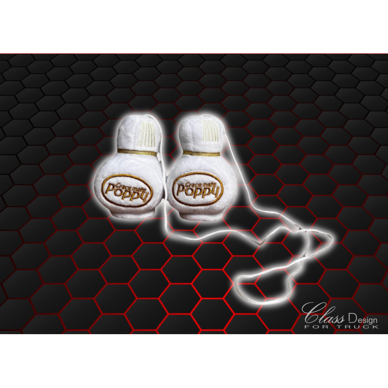 DÉ POPPY BLANC 8 CM