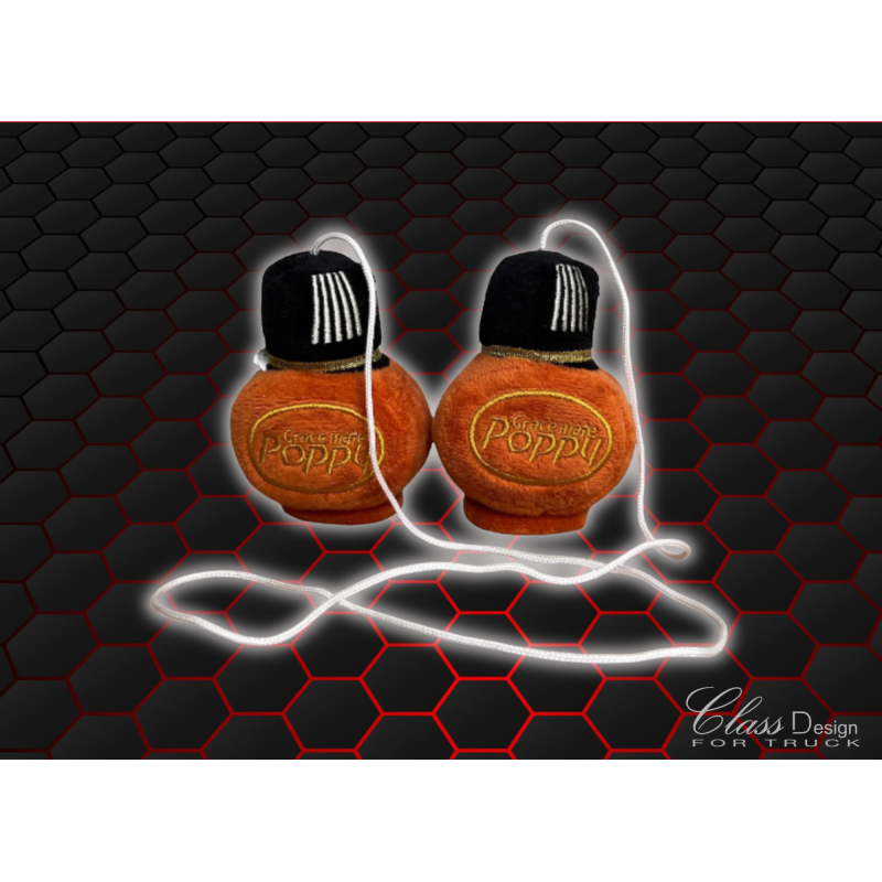 DÉ POPPY MARRON 8CM