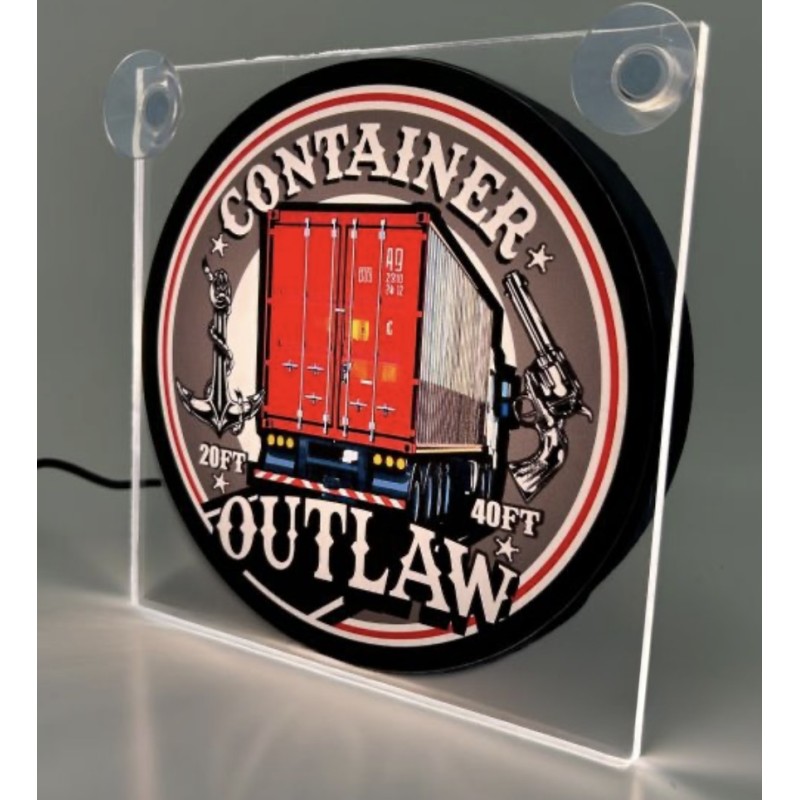 ENSEIGNE CONTAINER  allume cigare 17x17cm - 12/24V