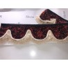 Frange danois rouge / Fils beige