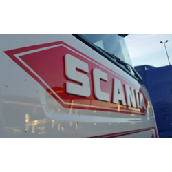 Lettrage de calandre SCANIA en acier à peindre