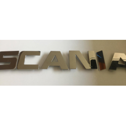 Lettrage de calandre SCANIA en inox