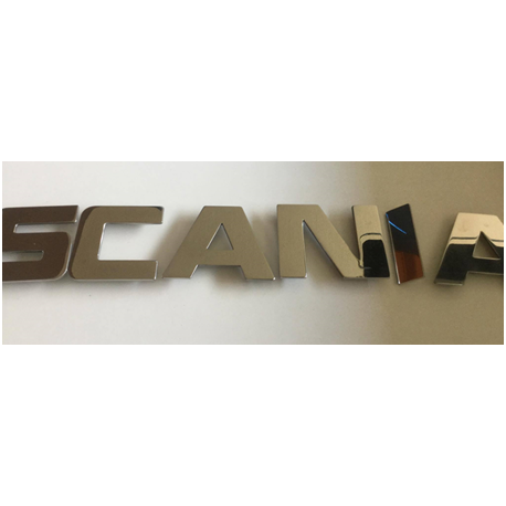 Lettrage de calandre SCANIA en inox