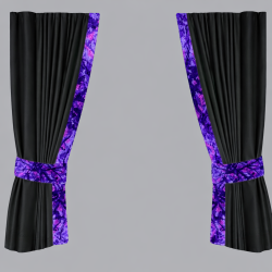 RIDEAUX ALCANTARA NOIR REBORDS DANOIS VIOLET