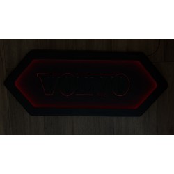 FOND DE CABINE SIMILI CUIR NOIR ÉCLAIRAGE ROUGE VOLVO