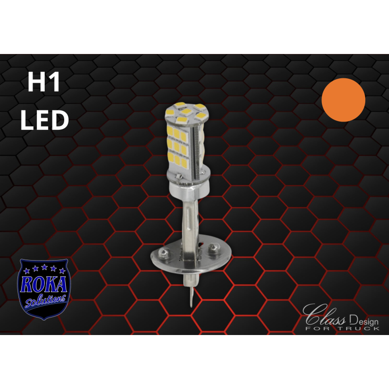 Ampoule H1 LED - Orange 10W - 24V