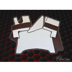 TAPIS CAPOT MOTEUR RENAULT T - LISSE - PLANCHET PLAT - DELUXE BEIGE/MARRON