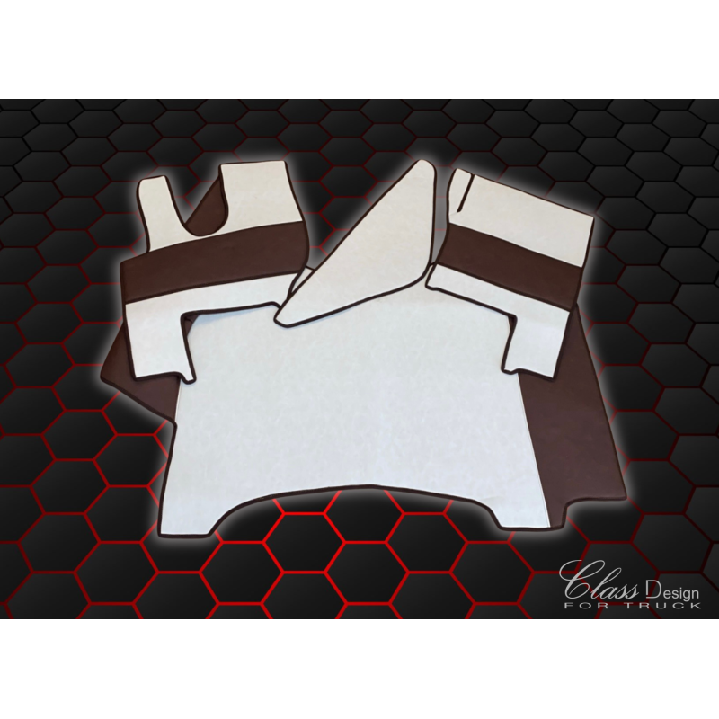 TAPIS CAPOT MOTEUR RENAULT T - LISSE - PLANCHET PLAT - DELUXE BEIGE/MARRON