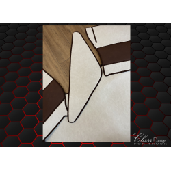 TAPIS CAPOT MOTEUR RENAULT T - LISSE - PLANCHET PLAT - DELUXE BEIGE/MARRON