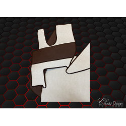 TAPIS CAPOT MOTEUR RENAULT T - LISSE - PLANCHET PLAT - DELUXE BEIGE/MARRON