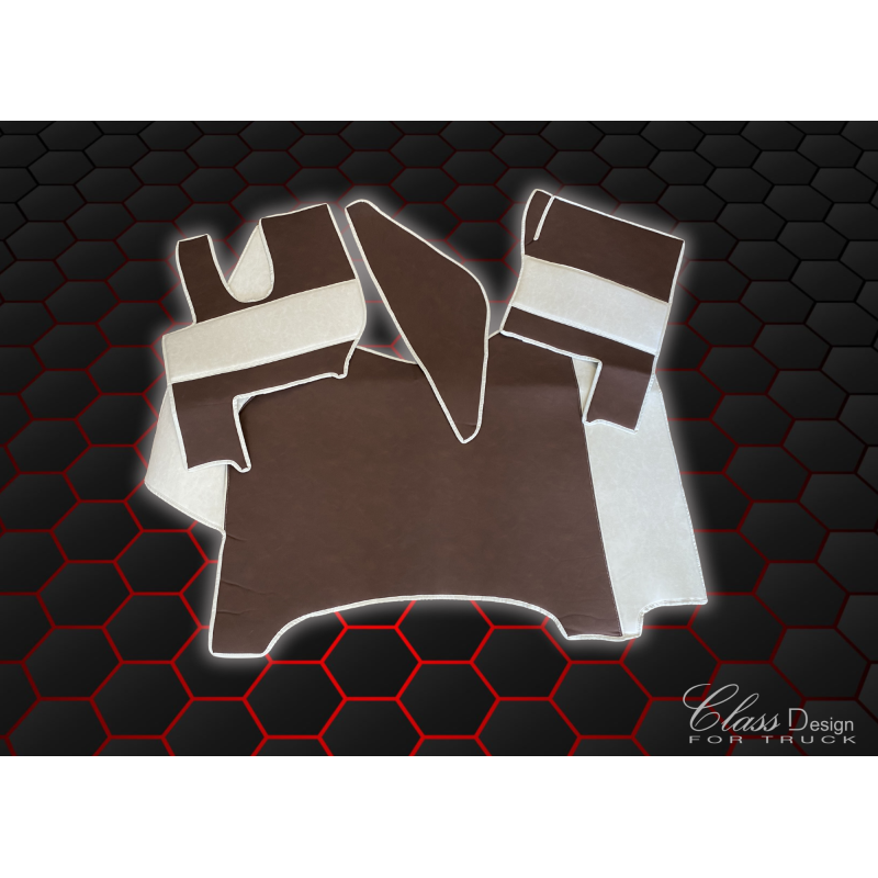 TAPIS CAPOT MOTEUR RENAULT T - LISSE - PLANCHET PLAT - DELUXE MARRON/BEIGE