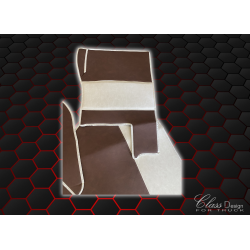 TAPIS CAPOT MOTEUR RENAULT T - LISSE - PLANCHET PLAT - DELUXE MARRON/BEIGE