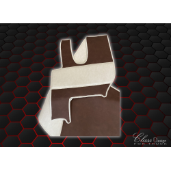 TAPIS CAPOT MOTEUR RENAULT T - LISSE - PLANCHET PLAT - DELUXE MARRON/BEIGE