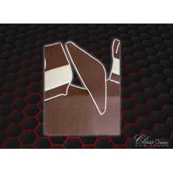 TAPIS CAPOT MOTEUR RENAULT T - LISSE - PLANCHET PLAT - DELUXE MARRON/BEIGE