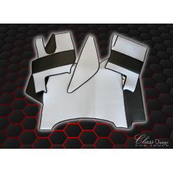 TAPIS CAPOT MOTEUR RENAULT T - LISSE - PLANCHET PLAT - PREMIUM GRIS/NOIR