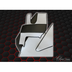 TAPIS CAPOT MOTEUR RENAULT T - LISSE - PLANCHET PLAT - PREMIUM GRIS/NOIR