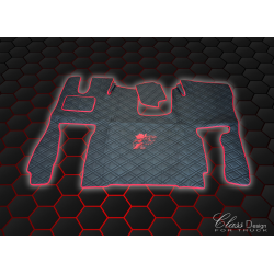 TAPIS CAPOT MOTEUR SCANIA NG S - GAUFRÉ - PNEUMATIC - DELUXE NOIR/ROUGE