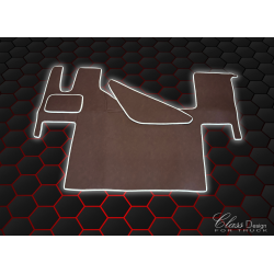 TAPIS CAPOT MOTEUR RENAULT T - LISSE - TUNNEL - DELUXE MARRON/BEIGE