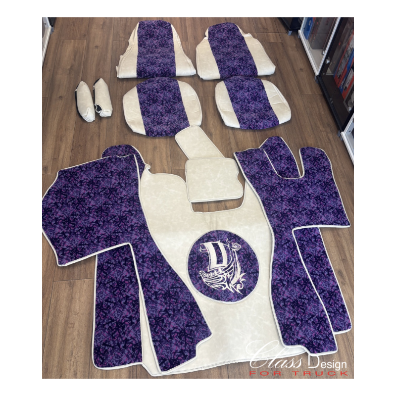VENTE FLASH ! TAPIS CAPOT MOTEUR - SCANIA R 2013 HIGHT LINE - BOITE AUTO - PNEUMATIC - BEIGE/DANOIS VIOLET