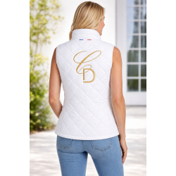 Doudoune sans manche - Class Édition - blanc/or