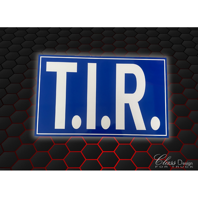 PLAQUE T.I.R BLEU/BLANC