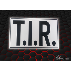 PLAQUE T.I.R BLANC/NOIR