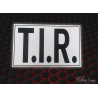PLAQUE T.I.R BLANC/NOIR