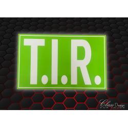 PLAQUE T.I.R VERT/BLANC